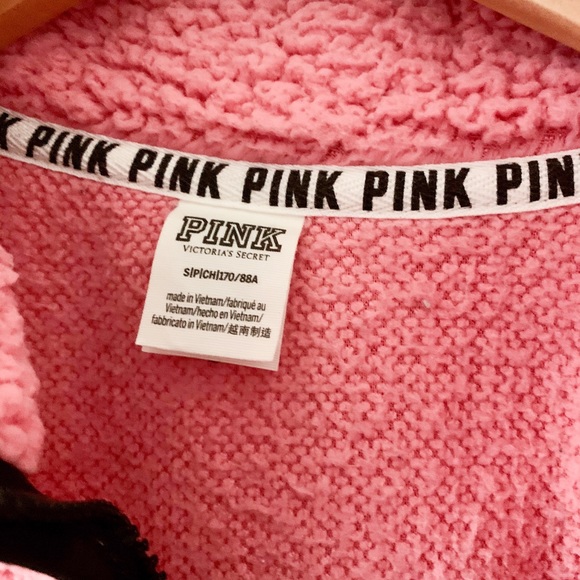 PINK Fleece Pullover Size Small Color Pink - Picture 2 of 3